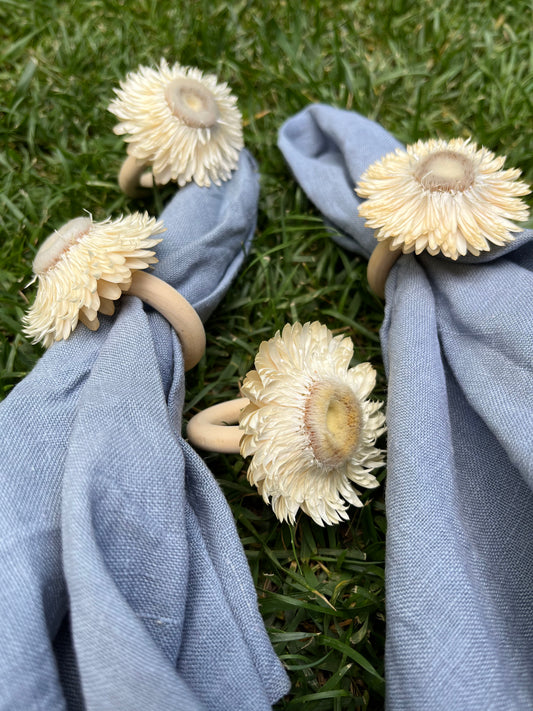 Dried Flower Napkin Rings