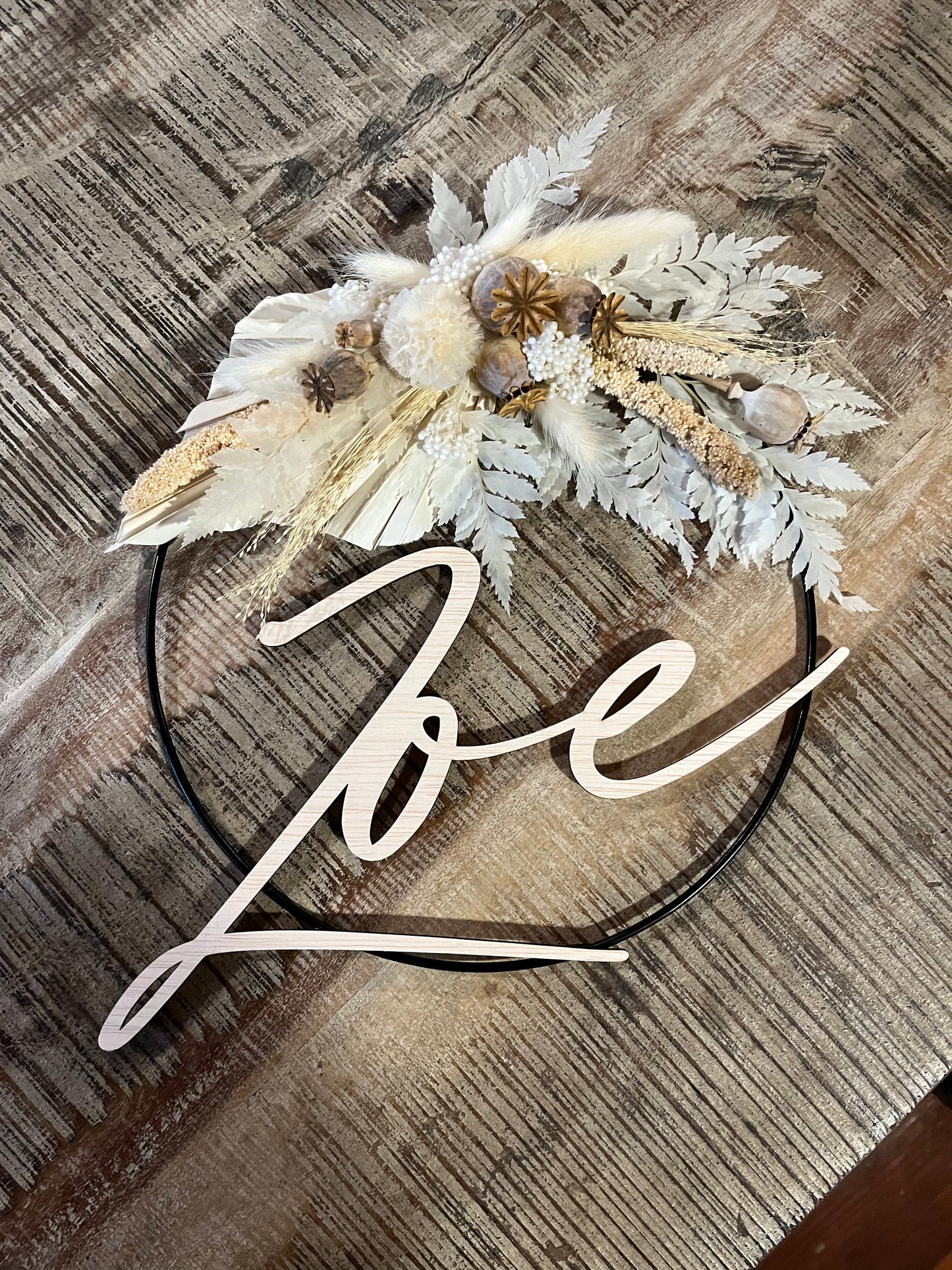 Personalised Dried Flower Wreath