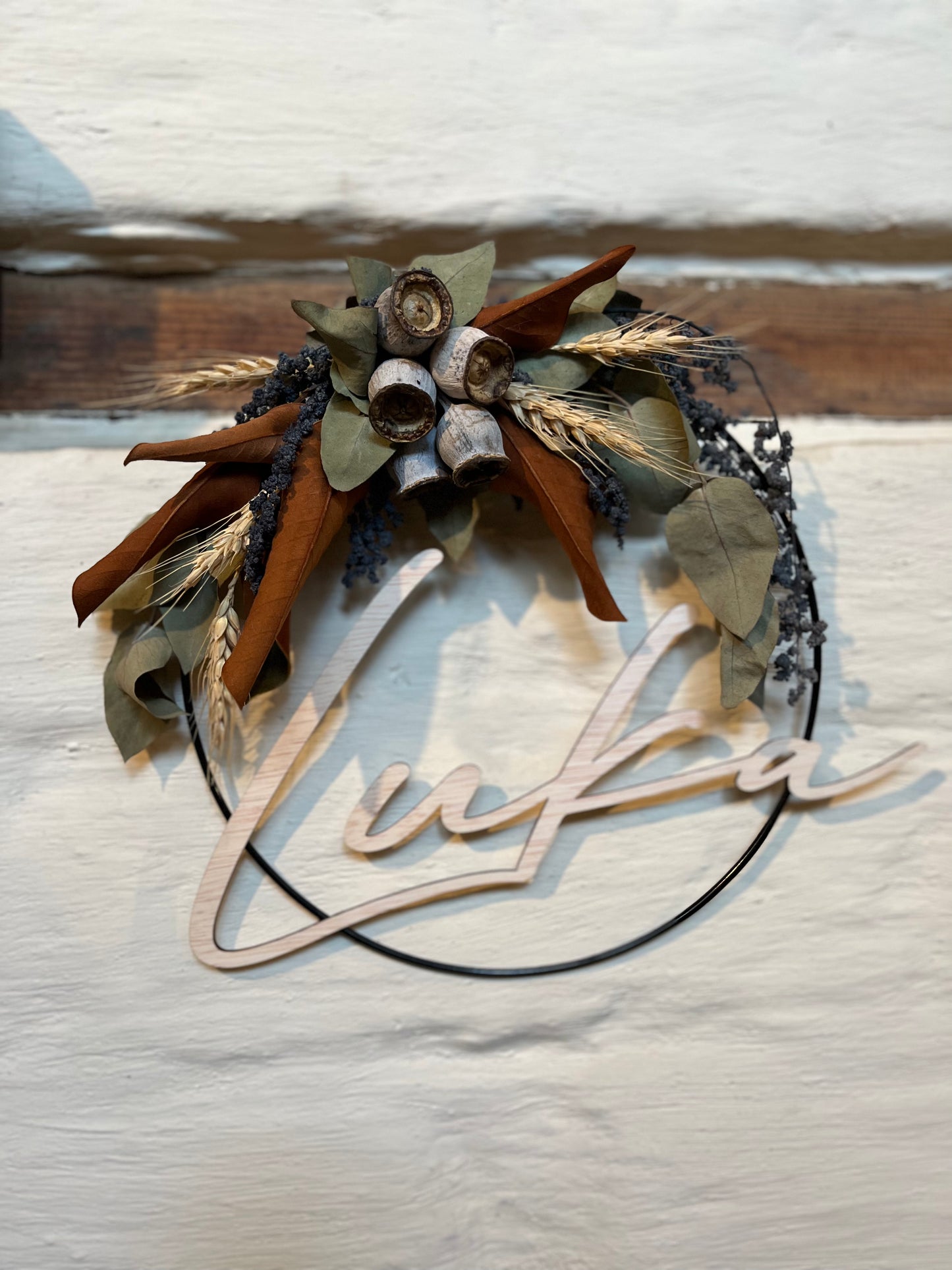 Personalised Dried Flower Wreath